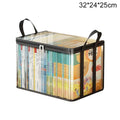 Foldable Waterproof Book Storage Box, Large Capacity Book Organizer for Students Home School Dormitory, Portable PVC Book Bag Qme M