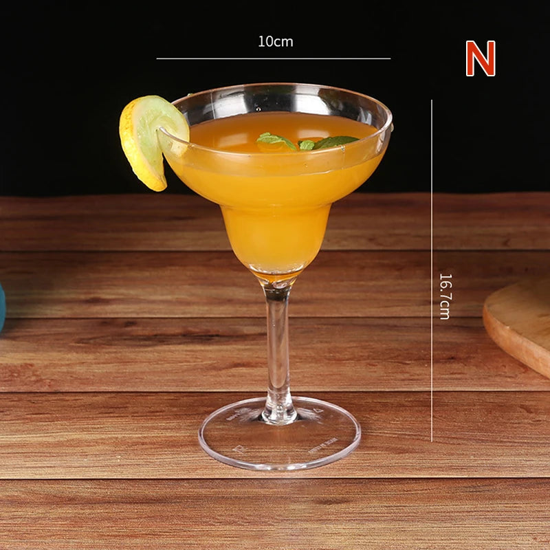 Acrylic Cocktail Cup Unbreakable Wine Glass Home Wedding Party Bar Qme N