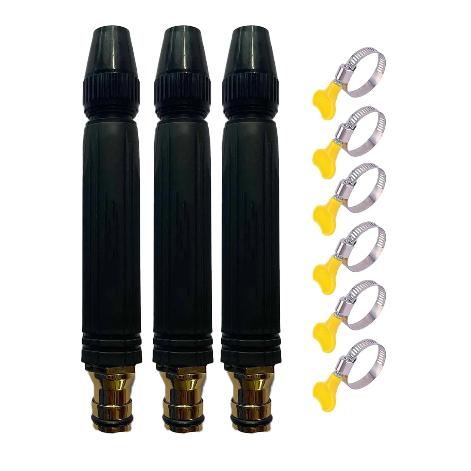 High Pressure Powerful Flushing Nozzles Adjustable Pressure Washer Garden Sprinkler Multipropose Household Water Gun Accessories Qme B One Size