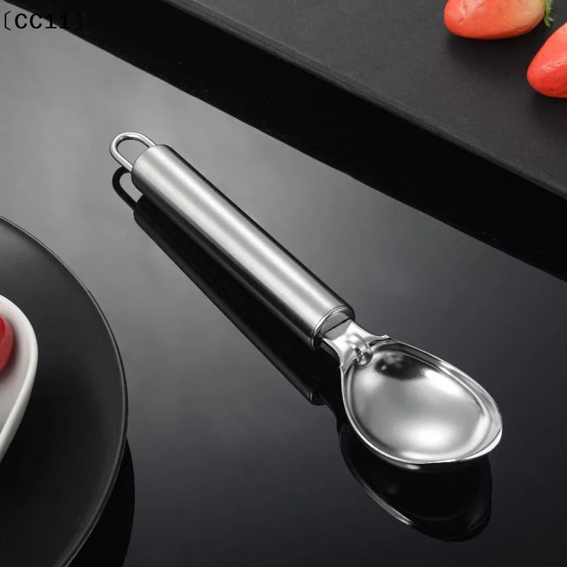 Stainless Steel Ice Cream Scoop Long Handle Rust Proof Surface Qme