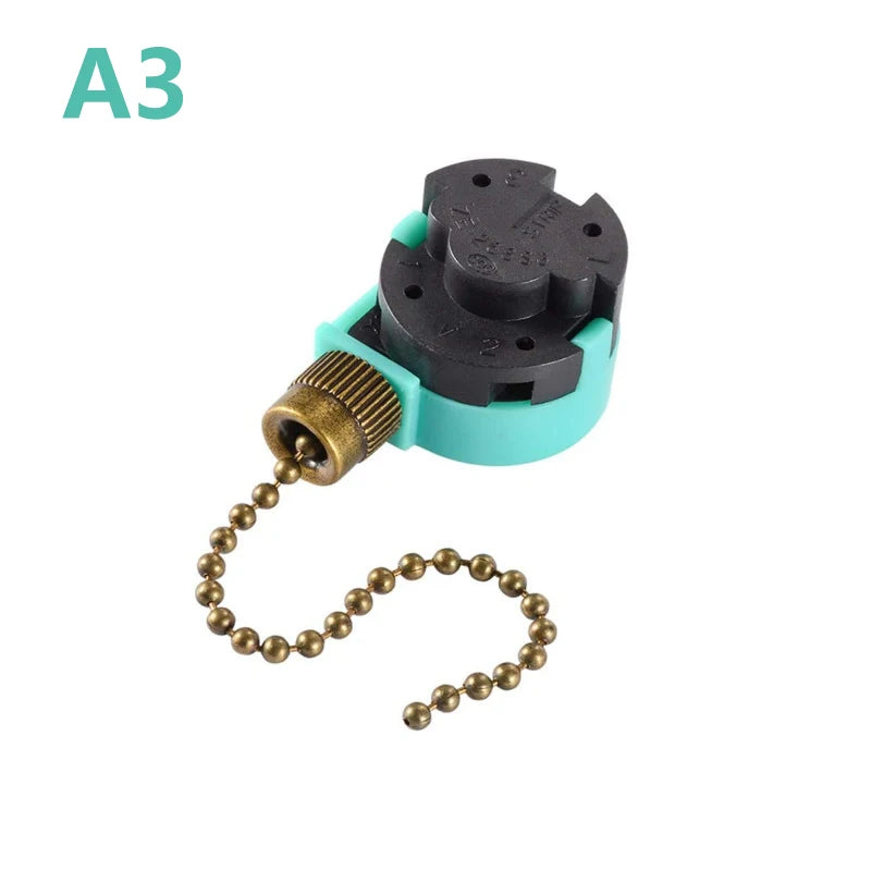 1Pc Ceiling Fan Switch 3 Speed 4 Wire ZE-268S6 Fan Pull Chain Speed Control Switch. Qme A3