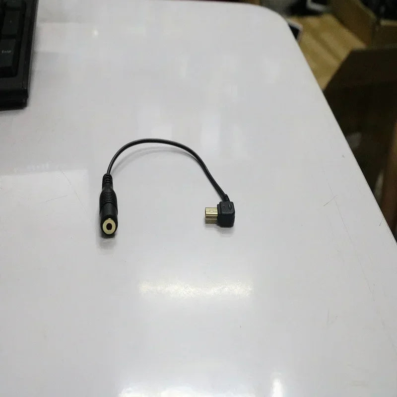 Audio Cable Cord for Sports Camera, 1pc 3.5mm Jack Female To Mini USB Male, Adapter for Active Clip Mic Microphone Qme