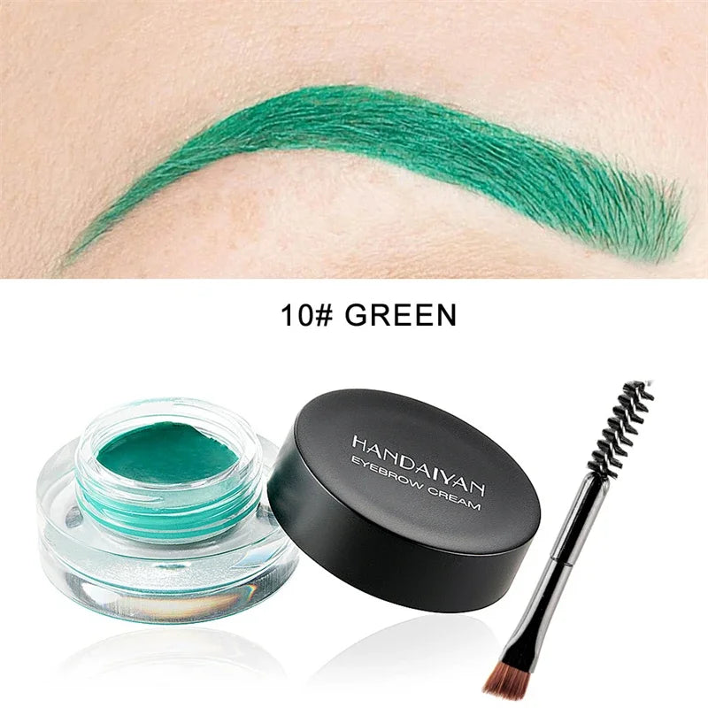 Matte Golded Eyebrow Enhancer Dye Gel Tint Set Waterproof Colour Quick Dry Dyeing Brow Tattoo Tinted Cream Brow Makeup Cosmetic Qme 10
