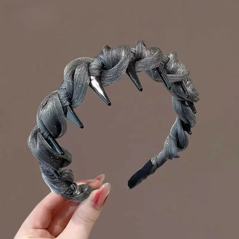 Elegant Temperament Rhinestone Design Hairband Women Daily Wear Qme A4