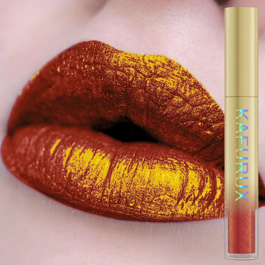 14 Colors Sparkling Shine Lip Glaze Glitter Metallic Long Lasting Qme 106
