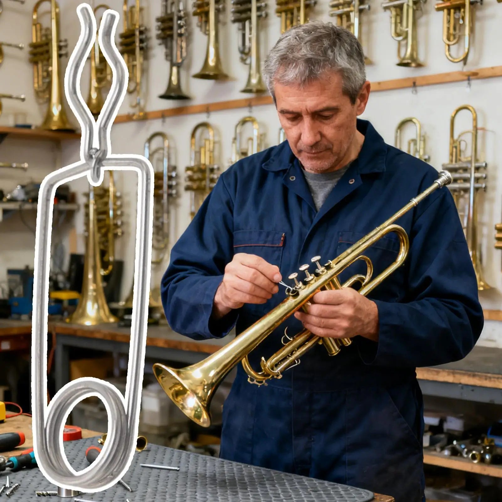 Wind Instrument Repair Soldering Clamp Wind Instrument Repair Tool Trumpet Soldering Clamp for Flute Trumpet Saxophone Horn Qme