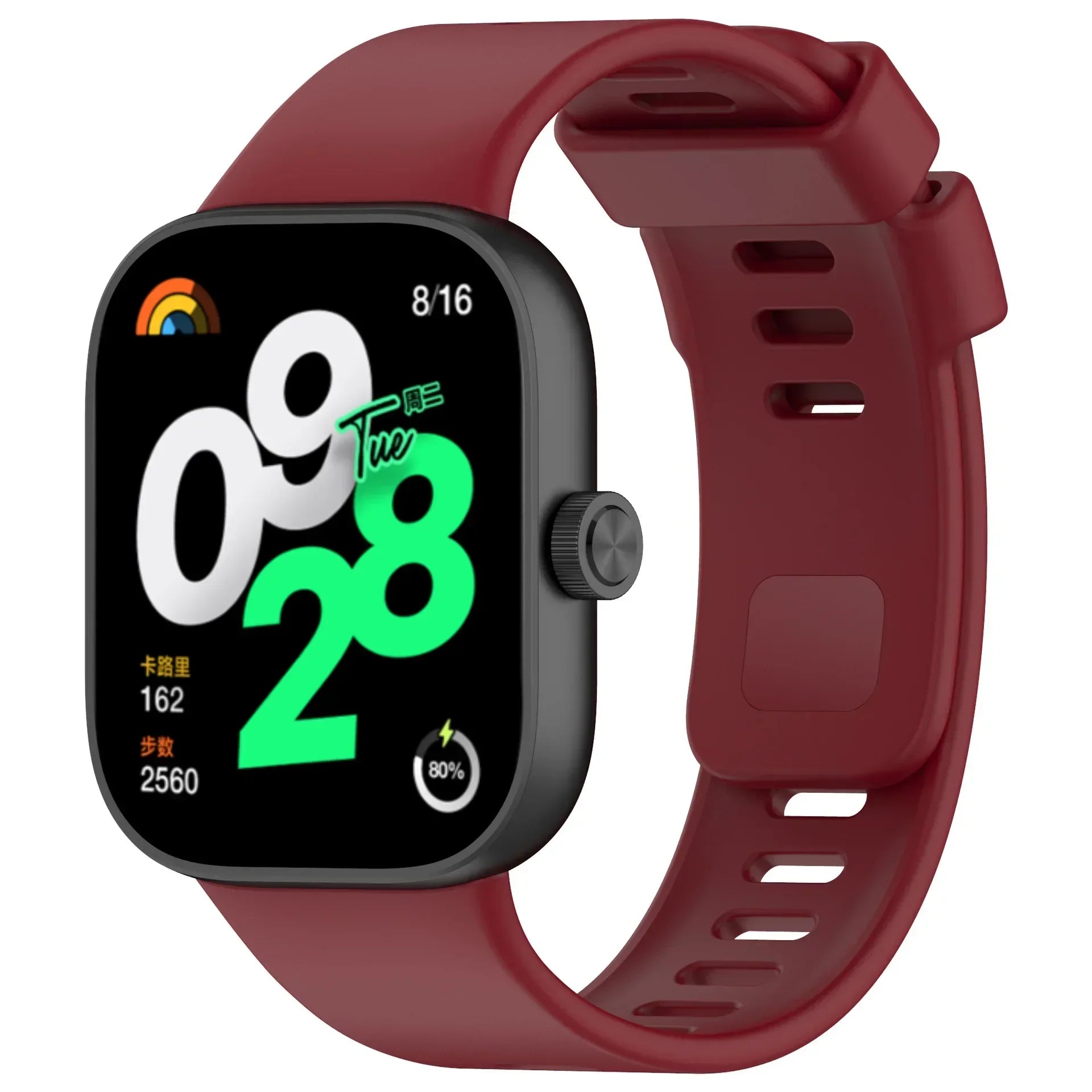 Original Silicone Strap For Redmi watch 4 SmartWatch WristBand For Redmi watch 4 Bracelet Band Watchband Sport Accessories Qme Wine Red for Xiaomi Mi Band 8
