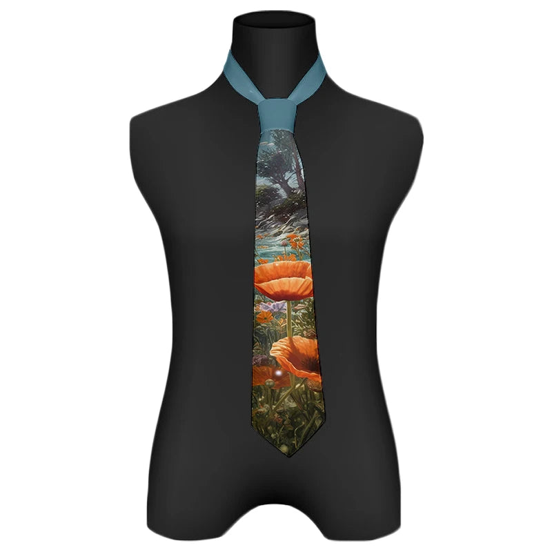 Classic Oil Painting High-quality Printing Novel Tie Personalized Qme