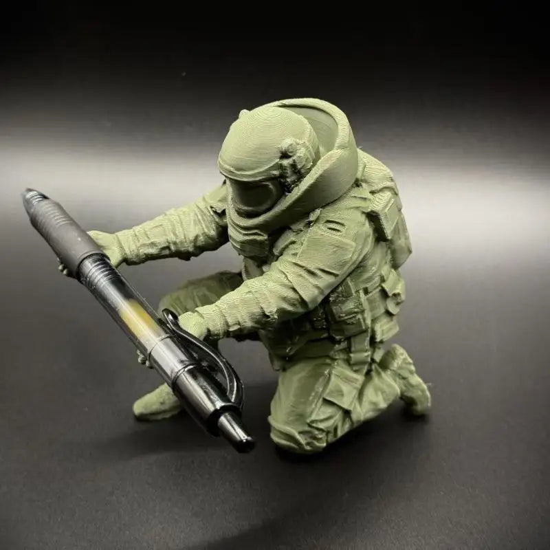 Desktop Organizer Soldier Pen Holder Creative 3D Printed Figure Qme