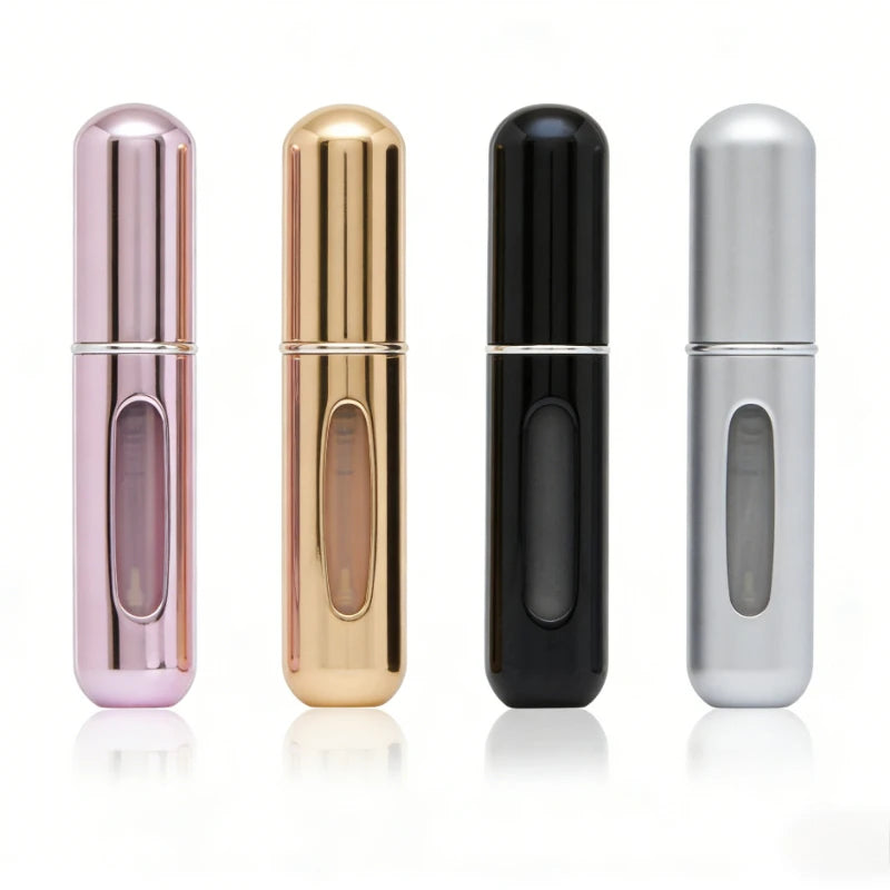 Portable 5ml Perfume Atomizer Bottle Refillable Travel Spray Bottle Mini Empty Cosmetic Scent Pump Container Gadget Qme