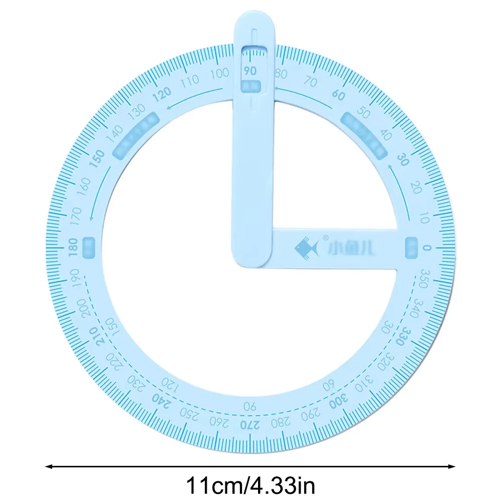 360 Degree Activity Protractor Student Angle Reader Teaching Aids Right Angle And Acute Drawing Stationery Qme