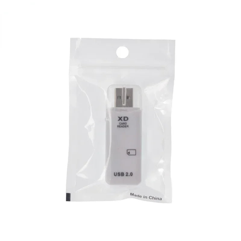 1pcs USB2.0 High-speed Card Reader, Portable Ivory White XD Single-port Card Reader, Strong Compatibility Cables Adapters Qme
