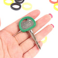 Soft Keys Locks Cap Key Covers Topper Keyring Elastic Case Round Qme One size Blue