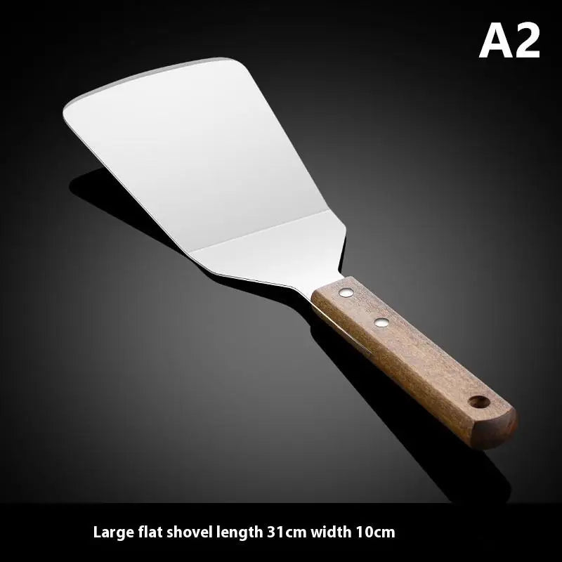 Stainless Steel Cake Spatula With Wooden Handle Cheese Shove Pizza Shovel Spatula For Cake Pizaa Baking Spatula Baking Tools Qme A2