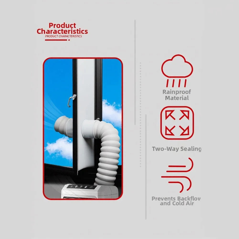 3/4/5M Portable Air Conditioner Sealing Cloth Baffle Side Opening Window Sealing Cloth Sealing Plate Window Seal With Drawstring Qme