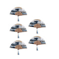 Handheld Folding Ancient Style Fan With Tassel Portable Decorative Photo Prop For Cosplay Party Indoor Atmosphere Decoration Qme 5pcs