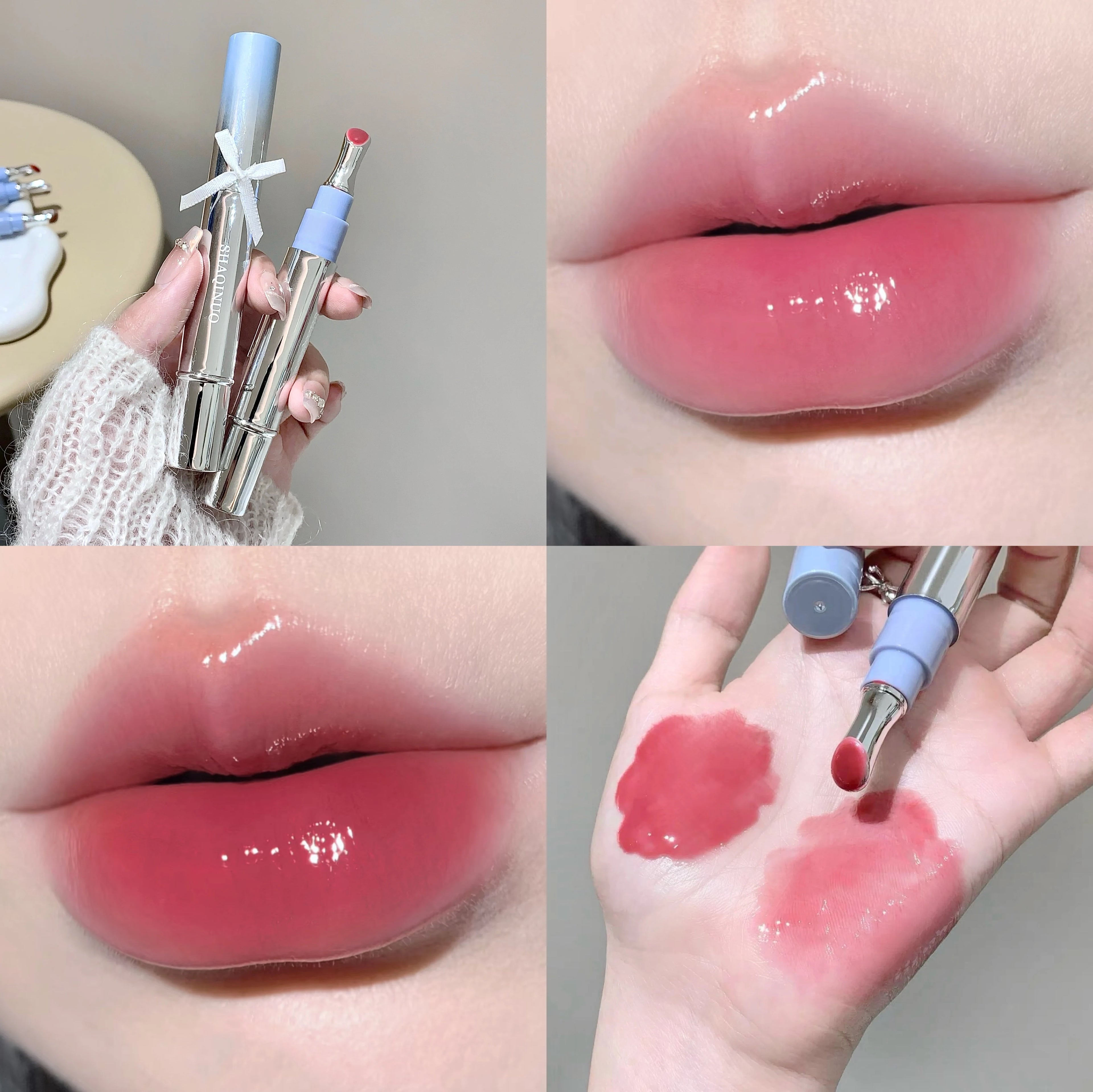 SHAQINUO Lip Gloss Moisturizing Mirror Long-lasting Lipstick Qme S9051-4