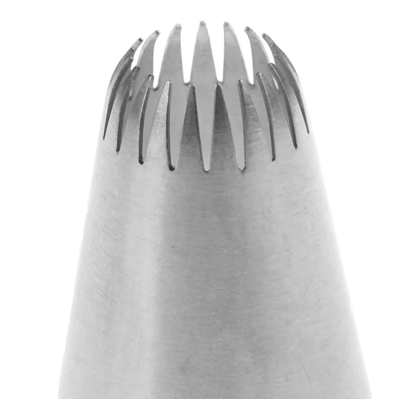 195 19 Teeth Stainless Steel Icing Nozzle Cookie Cream Flower Qme 1 Pc