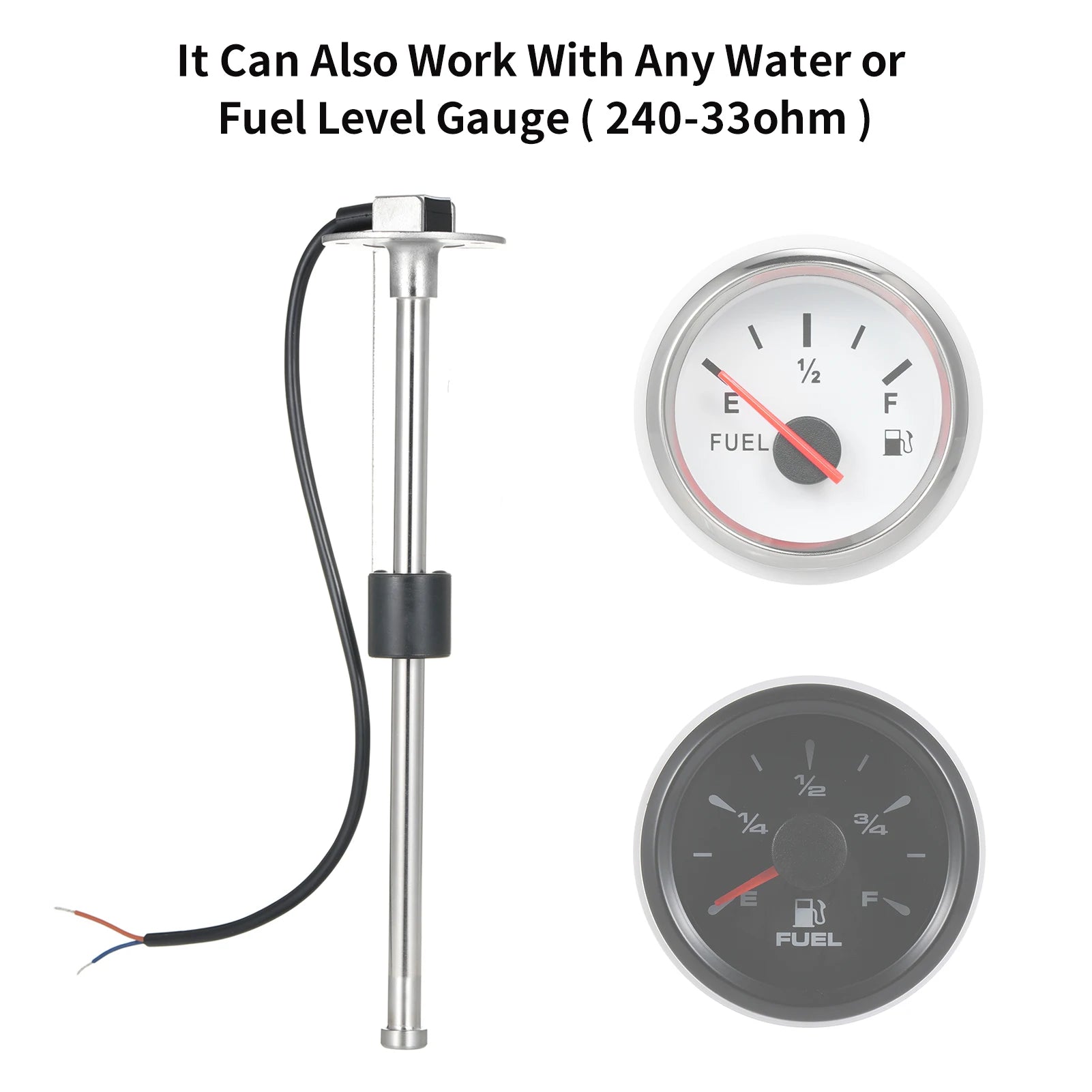 Marine Fuel Sending Unit Boat Fuel Tank Sender Fuel Water Level Sensor Stainless Steel Fuel Sender Unit 240-33ohm Qme