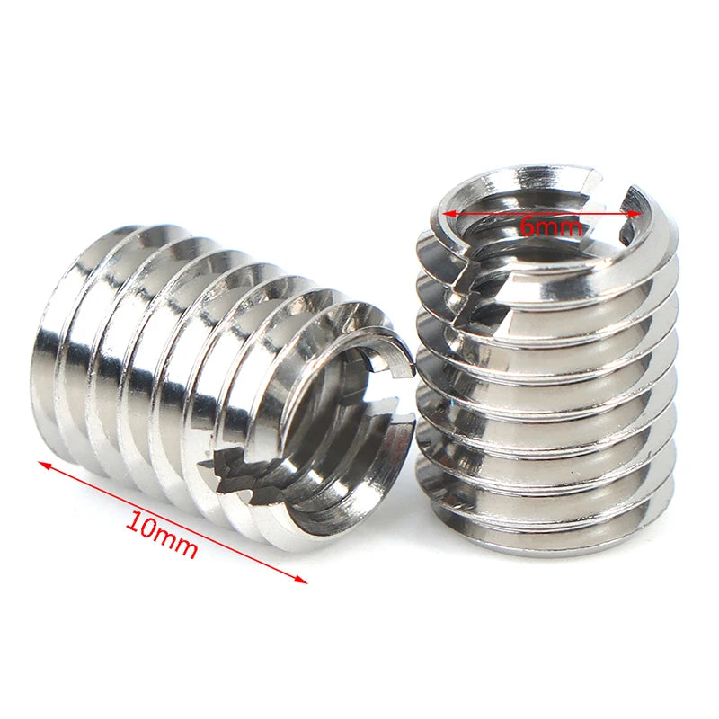 10PCS Stainless Steel Thread Adapters Convert M8 8mm Male To M6 6mm Female Qme M8 to M6