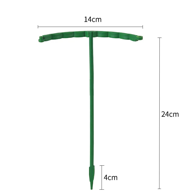 Plastic Plant Support Pile Stand Plant Support Pile for Flowers Greenhouses Arrangement Fixing Rod Holder Garden Tools Qme 24CM-1PCS