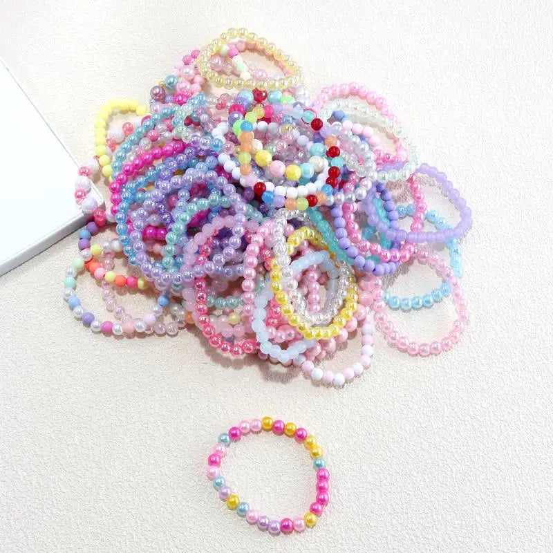 10- Colorful Beads Bracelet Kids Girls Goodie Pinata Filler Baby Qme