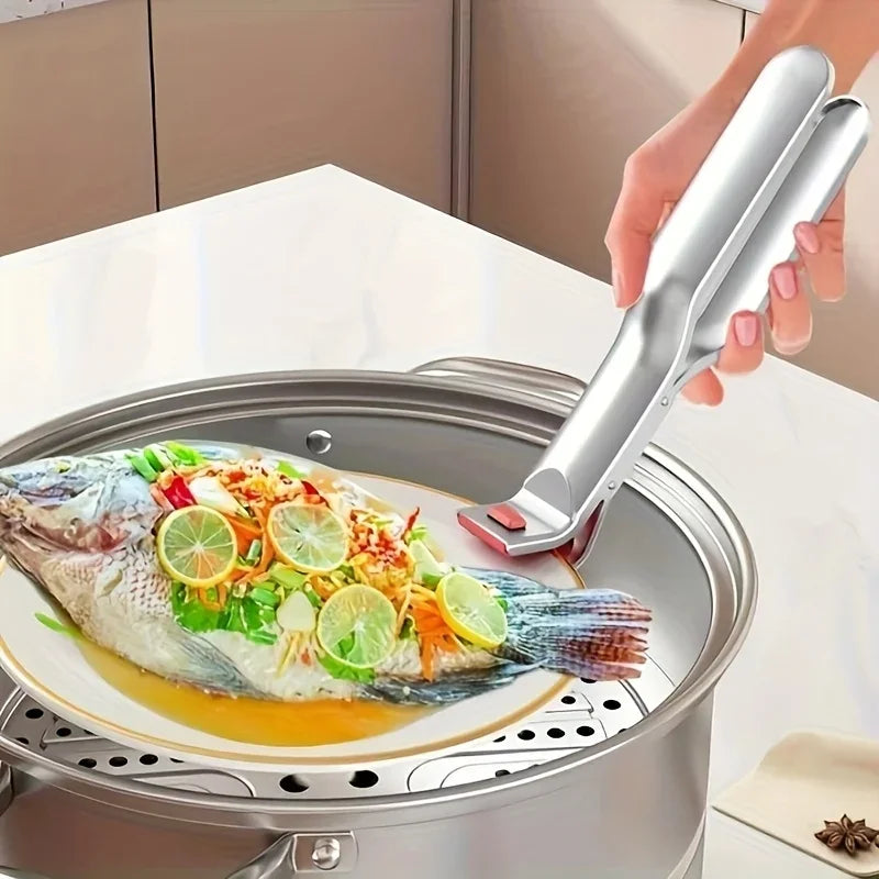 1pcs Anti-scalding Clip Hot Bowl Holder Dish Clamp Pot Pan Gripper Clip Air Fryer Dish Plate Retriever Tongs Kitchen Supplies Qme