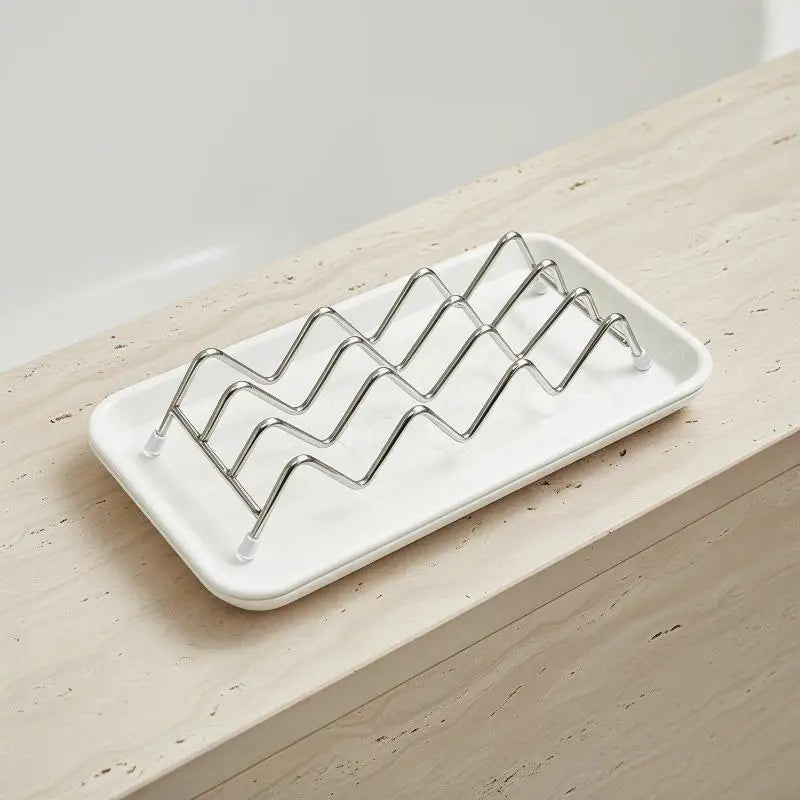 Stainless Steel Soap Rack Drainage Tray Multifunctional Bathroom Qme