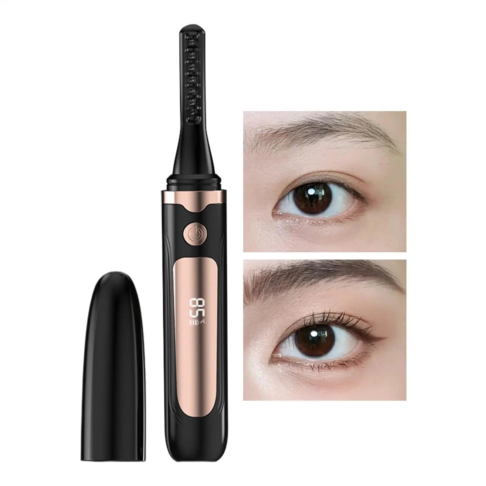 Electric Heated Eyelash Curler LED Display 4-Level Adjustable Styling Qme