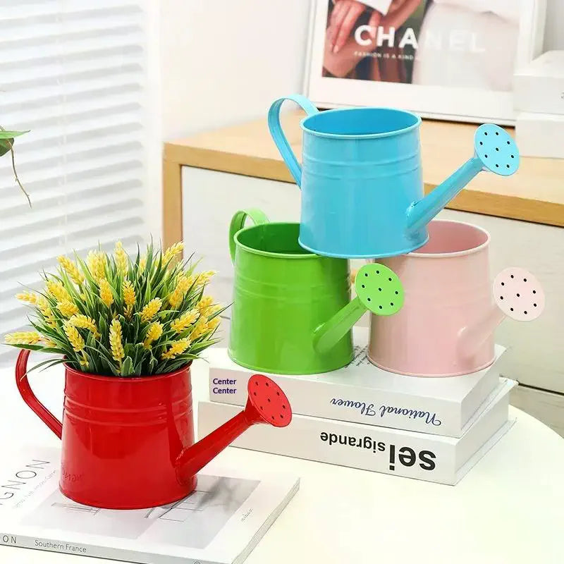 Metal Watering Can Garden Flower Kettle Mini Small Water Spraying Pot Sprinkle With Large Capacity For Kids Adult Qme