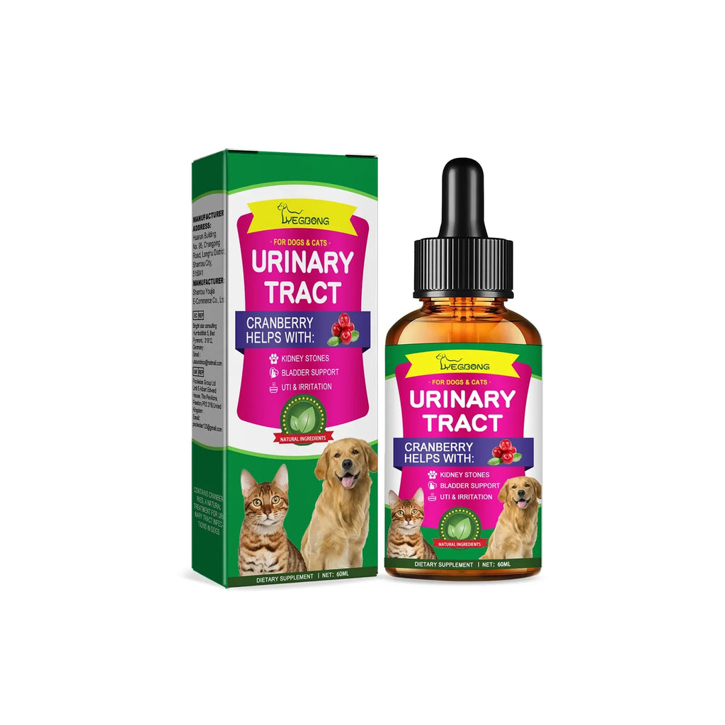 Cranberry Bladder Health Drop Dog Urinary Tract Infection Supplement Bladder Stone Remover Promote Kidney Health Pet Health Care Qme