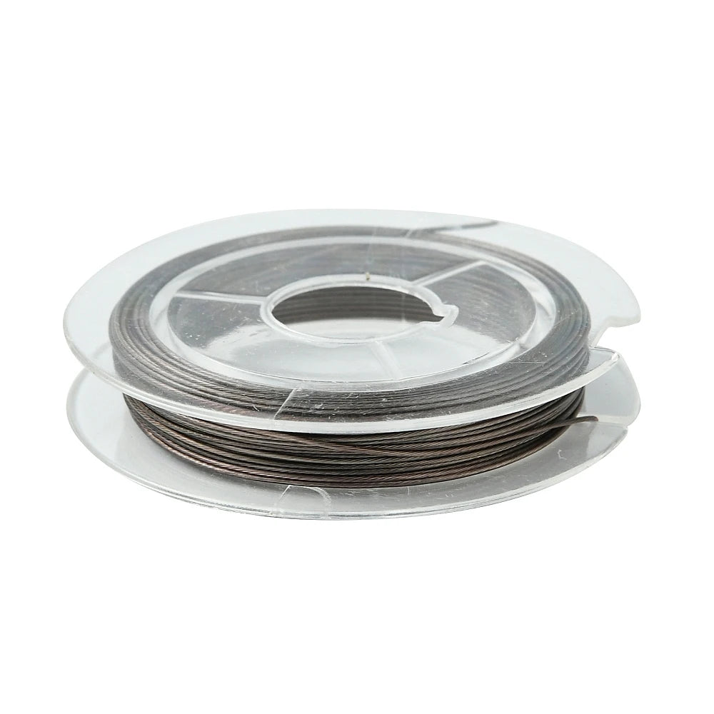 PandaHall 10 Rolls Nylon Coated Stainless Steel Tiger Tail Wire 0.38mm & 0.45mm, Rustproof for Beading Jewelry Making Supplies Qme Camel 0.38mm
