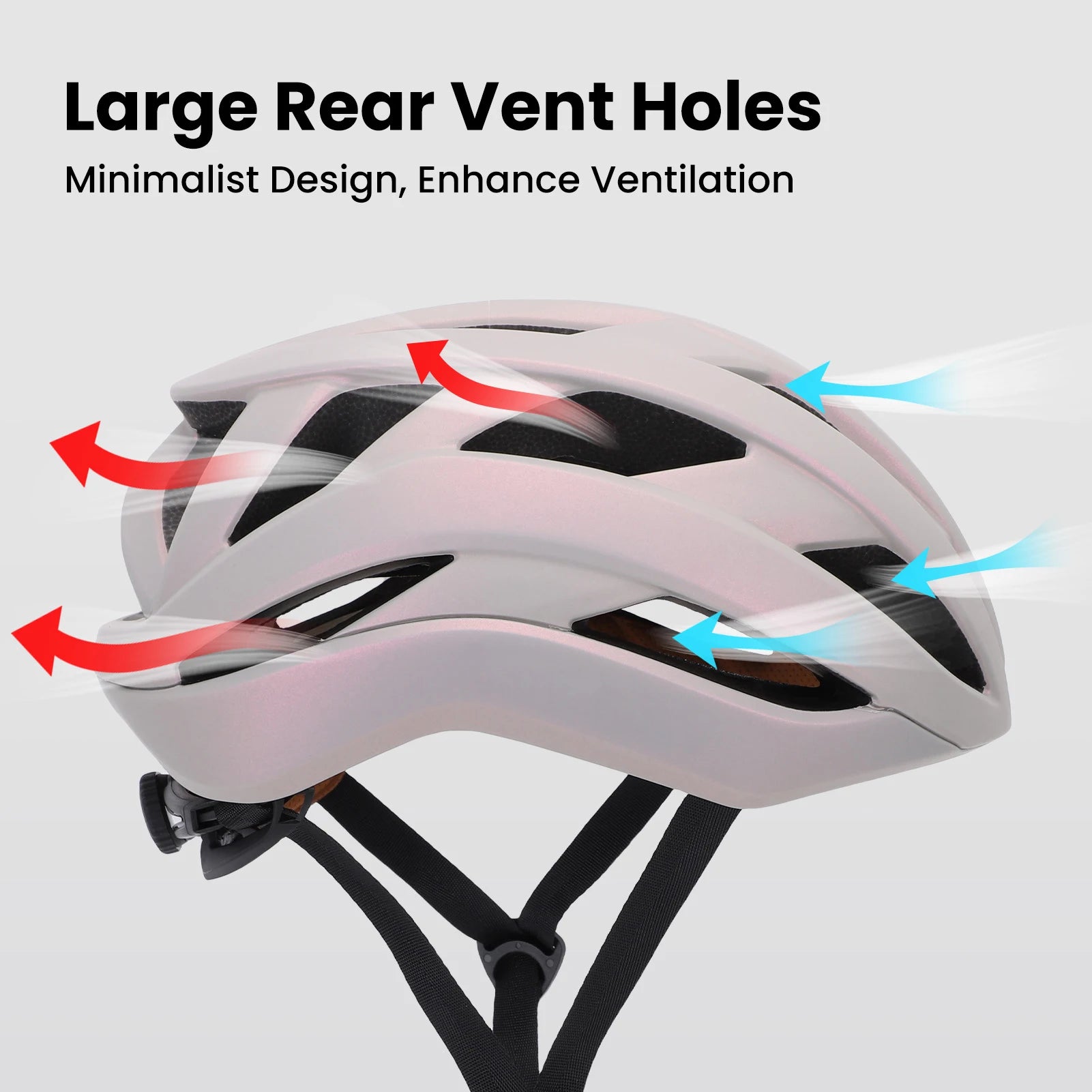 Road Bike Helmet Aero Lightweight Helmet with 7 Ventilation Holes 13 Air Outlets Adjustable Fit for Cycling Qme