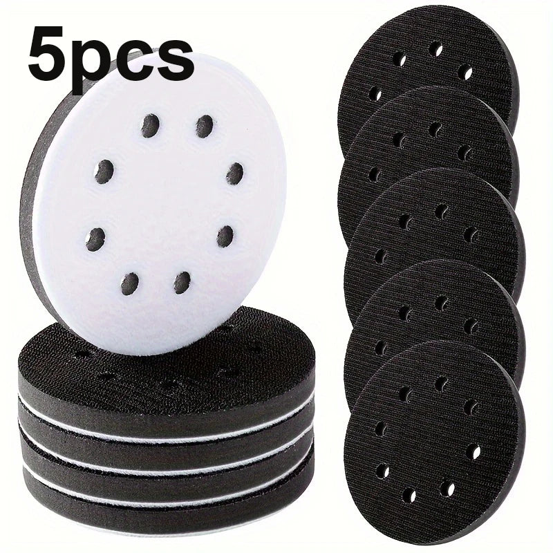 1/2/5 Soft Density Interface Pads 5 8 Hook & Loop Sponge Pads - Suitable for Track Sander, Automotive Woodworking Polishing Qme 5pcs