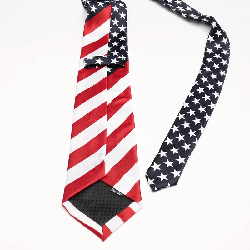 Necktie Fashion Classic American/USA Tie Flag Print Casual Women Ties Men Party Wedding Neckwear Cravate Business Party Ties Qme