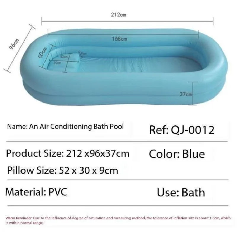 PVC inflatable bathtub for home medical care, environmentally friendly portable medical care, patient-specific bathing pool Qme