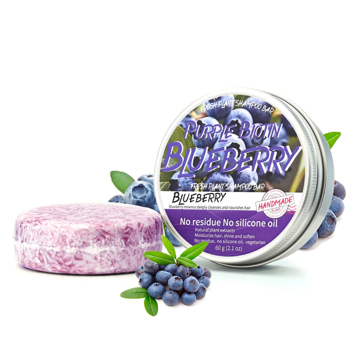 Cherry Shampoo Bar Natural Silicone-free Plant-based Hair Soap Oil Qme