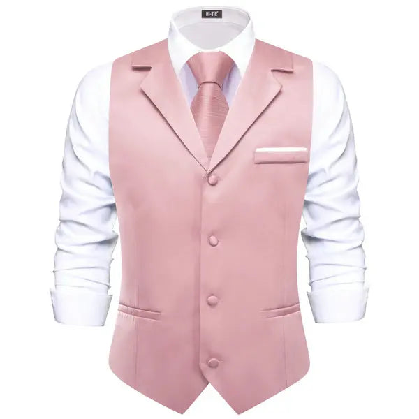 Single Lapel Waistcoat Black or Pink or Gold or Purple or Apricot Slim Sleeveless Formal Daily Vest Top Qme