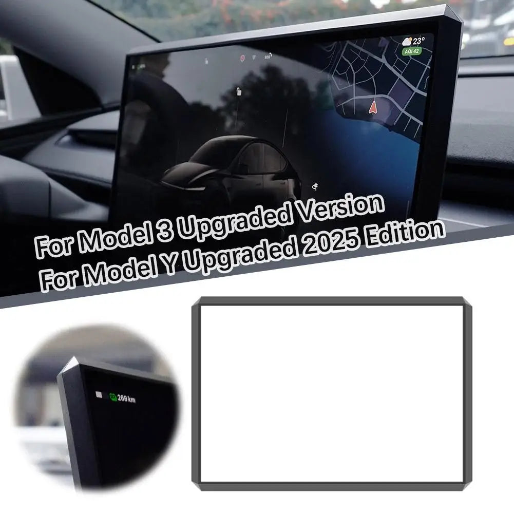 For Tesla Model Y Juniper 2026 16-inch Screen TPU Protector Frame Edge Cover Central Control Display Navigation Screen Protector Qme