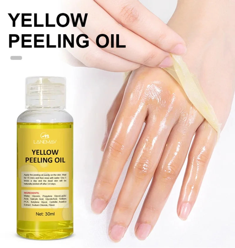 Strong Yellow Peeling Oil Bleach Dark Skin Whiten Lotion Lighten Body Elbow Knee Hand Exfoliate Dead Skin Nourish Even Skin Tone Qme 1pc