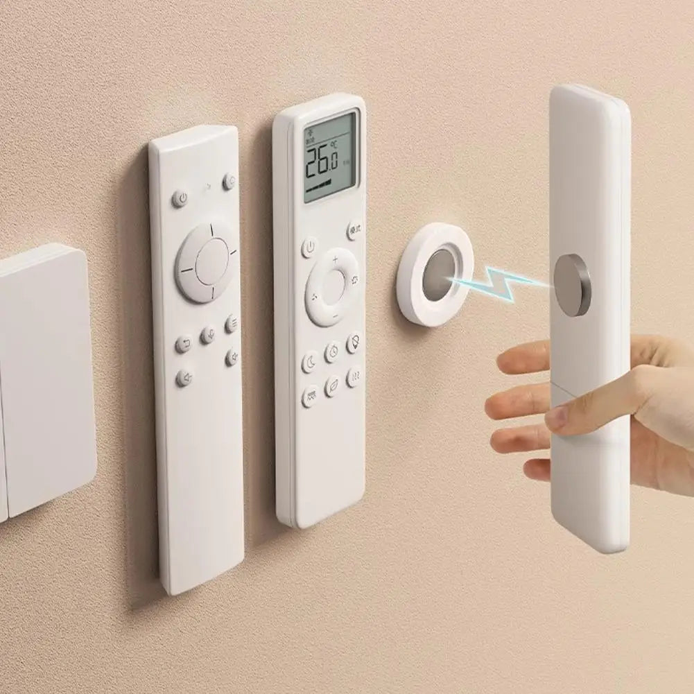 Remote Holder Wall Mount Magnetic Patches Control Silicone TV Tool Qme