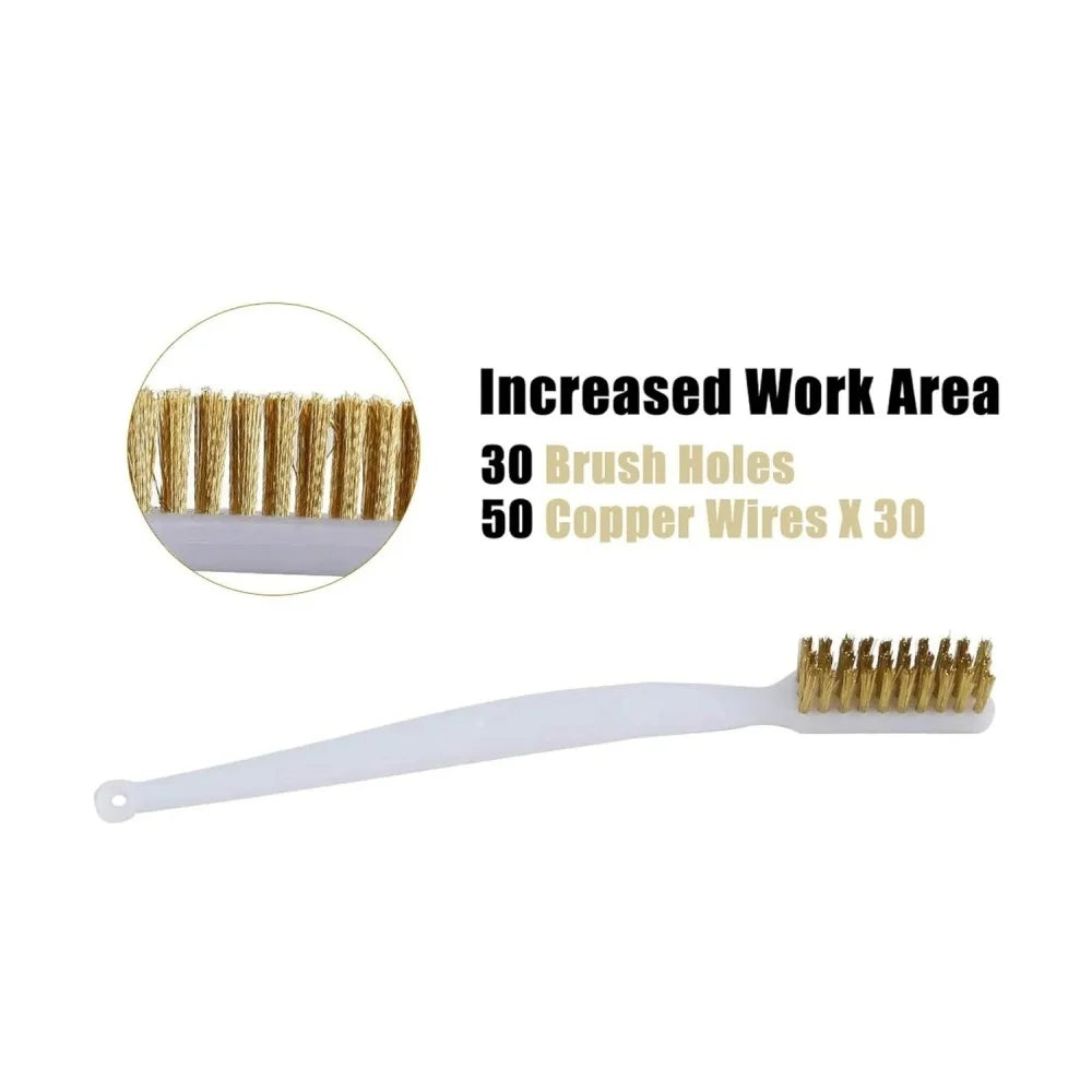 1/3/5PCS Mini Stainless Steel Wire Brush Set Brass Wire Brush Industrial Metal Rust Removal And Polishing Burr Cleaning Tools Qme