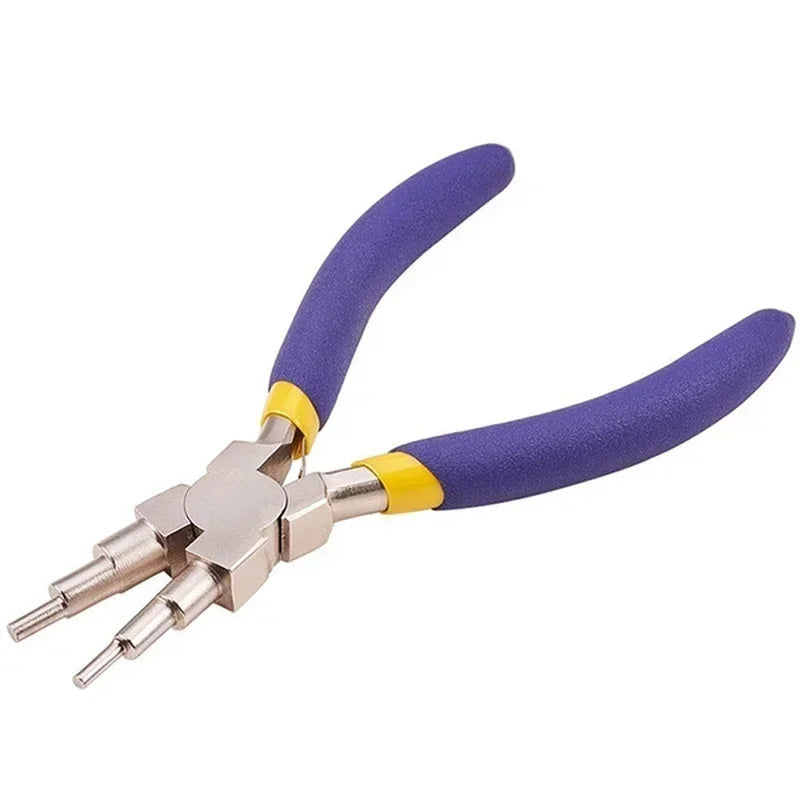 6 In 1 Carbon Steel Bail Making Pliers Round Nose Jewelry Pliers DIY Wire Looping Tool For Earrings Hooks Jewelry Making Qme