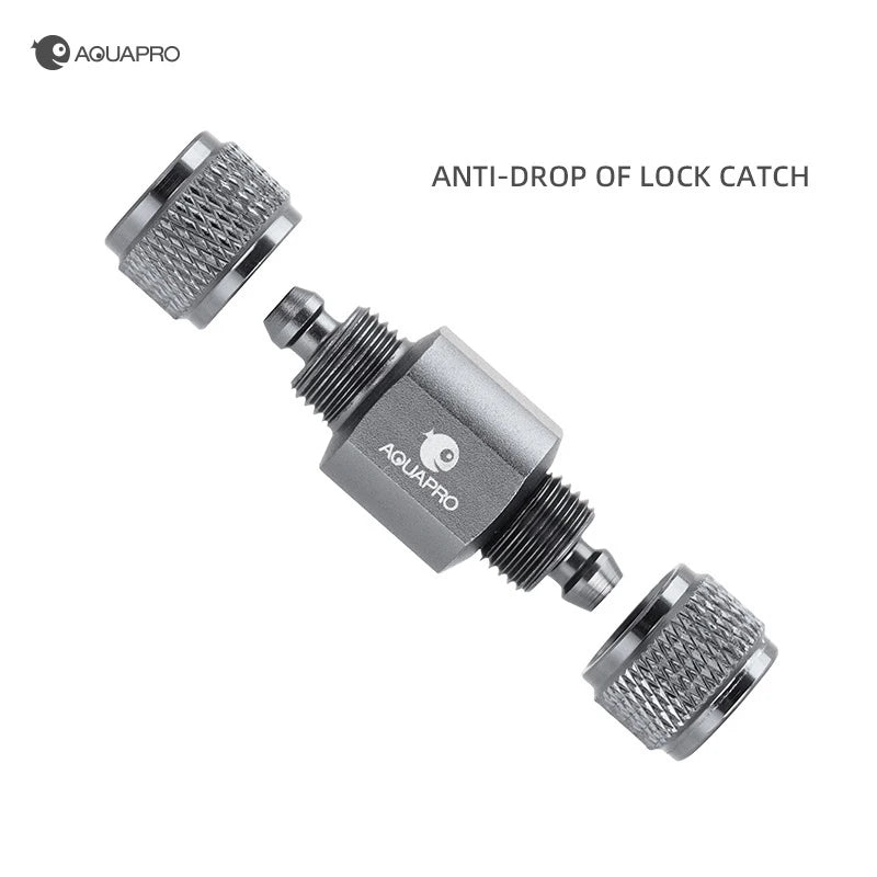CO2 Aluminiumalloy Check Valve Aquarium Accessories Fish Tank Supplies Equipment Akvarium Checker Terrarium Fishbowl Cylinder Qme