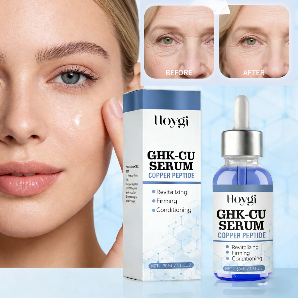 Copper Peptide Serum Anti Aging Face Serum Firming Lifting Fade Fine Lines Pore Shrinking Moisturizer Hyaluronic Acid Skin Care Qme