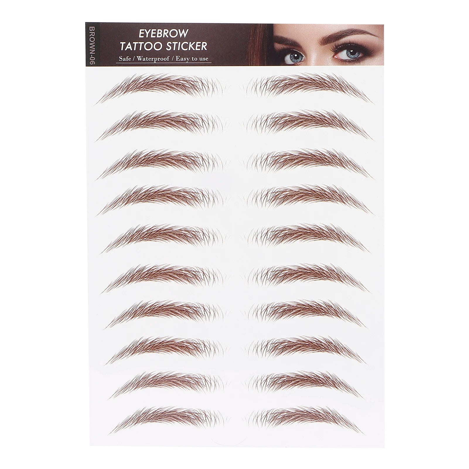 Professional Waterproof Eyebrow Tattoo Sticker Eyebrow Transfer Sticker for Women Lasting Eyebrow Tattoo Sticker Eyebrow Sticker Qme F