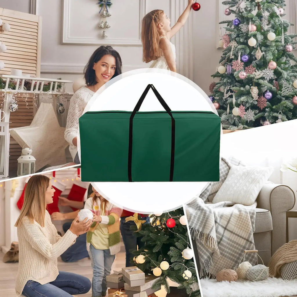 Christmas Tree Bag Reinforced Handles Tote Organizer Heavy Duty Qme