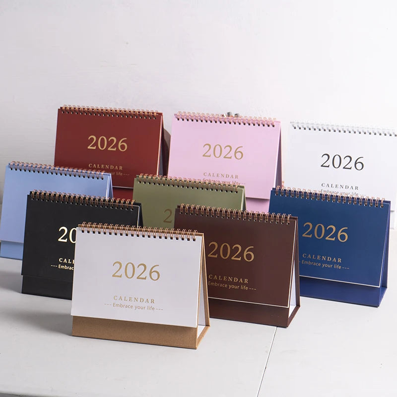 2026 Mini Desk Calendar Simple Creative Desktop Ornaments Calendar Plan Punch Card Calendar Notepad Calendar Anniversary Gift Qme