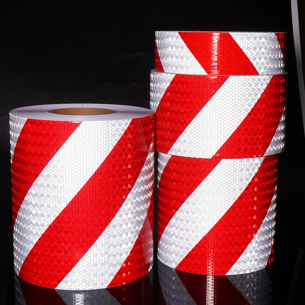 Reflective Safety Warning Tape Self Adhesive Shining Twill Printing for Car Warning Reflective Tape Qme