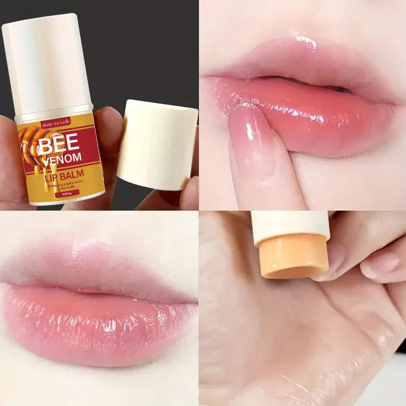 Bee Venom Lip Balm: Hydrating and Moisturizing, Gives a Translucent Shine, Soft and Lightweight, Instantly Hydrates, Smooth and Easy to Absorb, Cares for the Lips, Makes Lip Skin Softer and Smoother, Balanced Qme